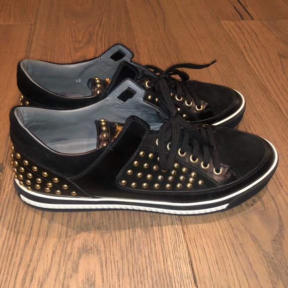 black and gold versace sneakers